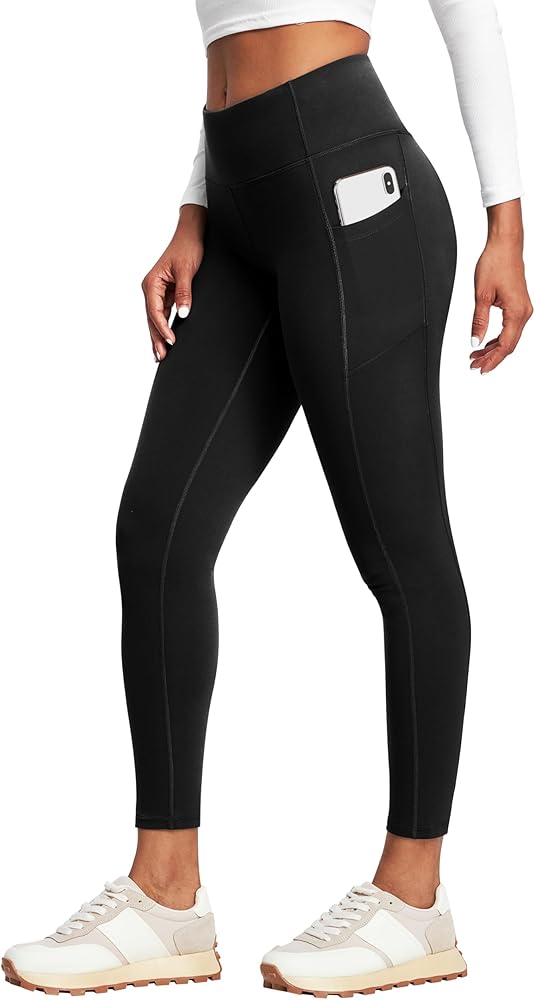 Heathyoga Leggings with Pockets for Women Tummy Control High Waist Yoga Pants with pockets for Workout Athletic Leggings