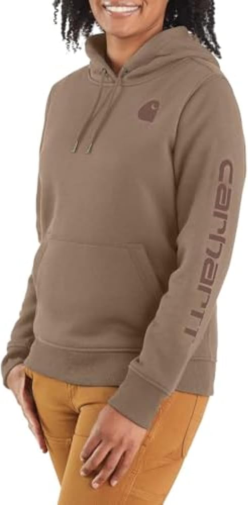 Carhartt Women's Relaxed Fit Midweight Logo Sleeve Graphic Sweatshirt