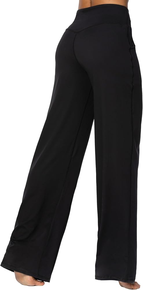 Sunzel Wide Leg Pants Women High Waist Yoga Pants with Pockets Stretch Loose Comfy Casual Lounge Sweatpants