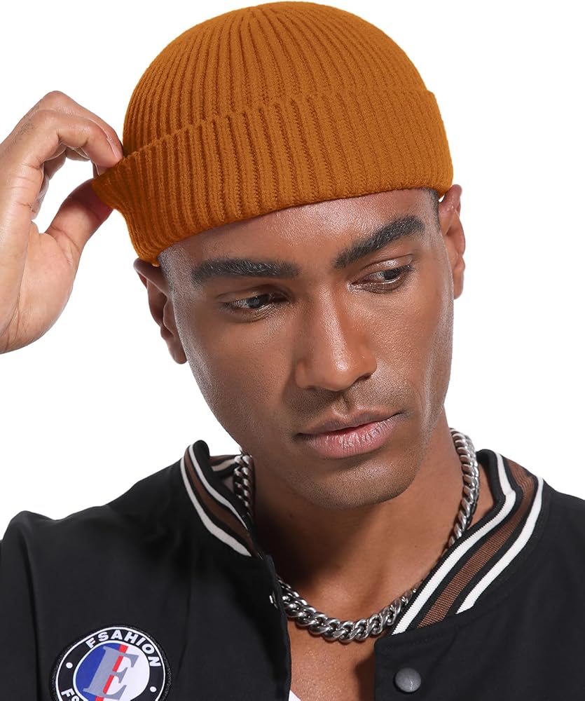 Swag Short Fisherman Beanie for Men Women, Wool Knit Cuff Soft Trawler Beanie Watch Hat, Winter Warm Hats Skull Cap