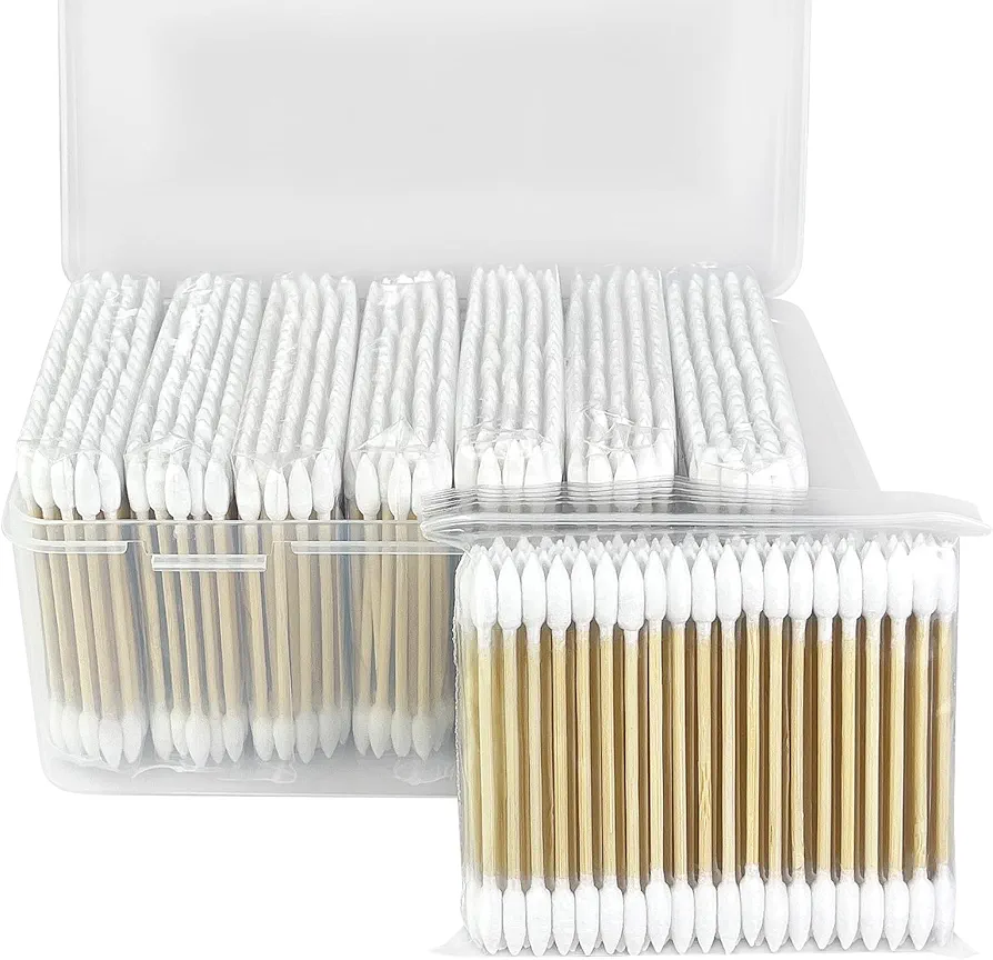800 Pcs Pointed Cotton Swabs - Double Precision Tips Cotton Swabs for Makeup Touch-ups & Nail Polish Mistakes Correction