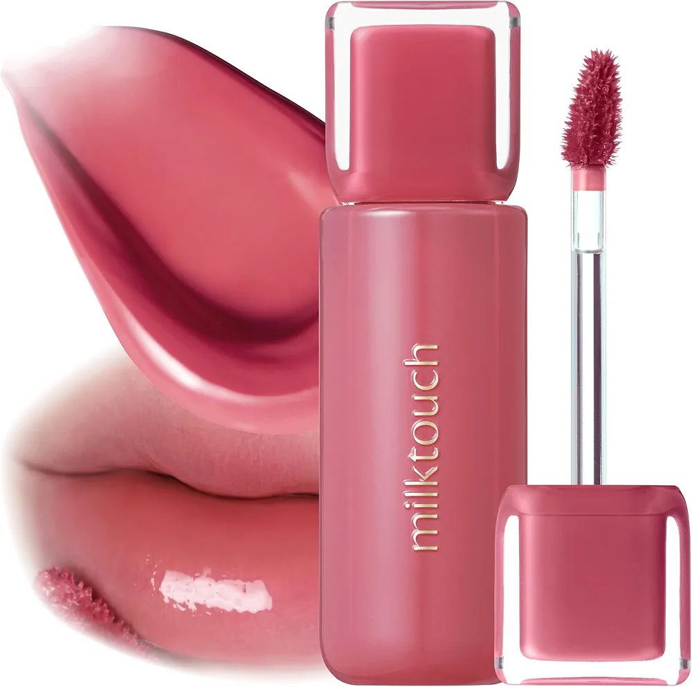 MILKTOUCH Jelly Fit Tinted Glow Tint | Stocking Stuffer | Viral Korean Lip Oil | Hydrating, Long-Lasting Tinted Lip Oil | Radiant Shine, Lightweight, Cruelty-Free | Holiday Gift (08 Rosy Breeze)