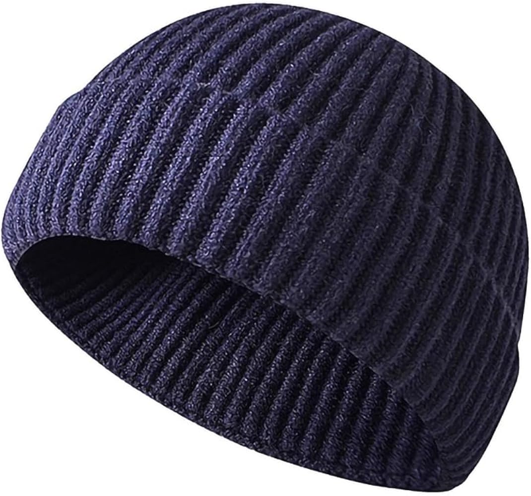 Fisherman Beanie for Men Knit Trawler Beanie Short Cuffed Watch Cap for Men Women