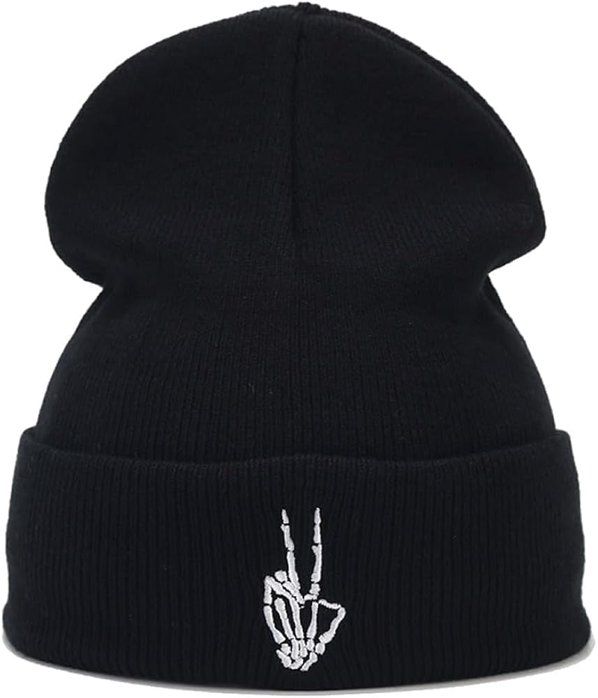 Quanhaigou Beanie Hats for Men Women,Unisex Warm Skull Knit Hat Slouchy Cap