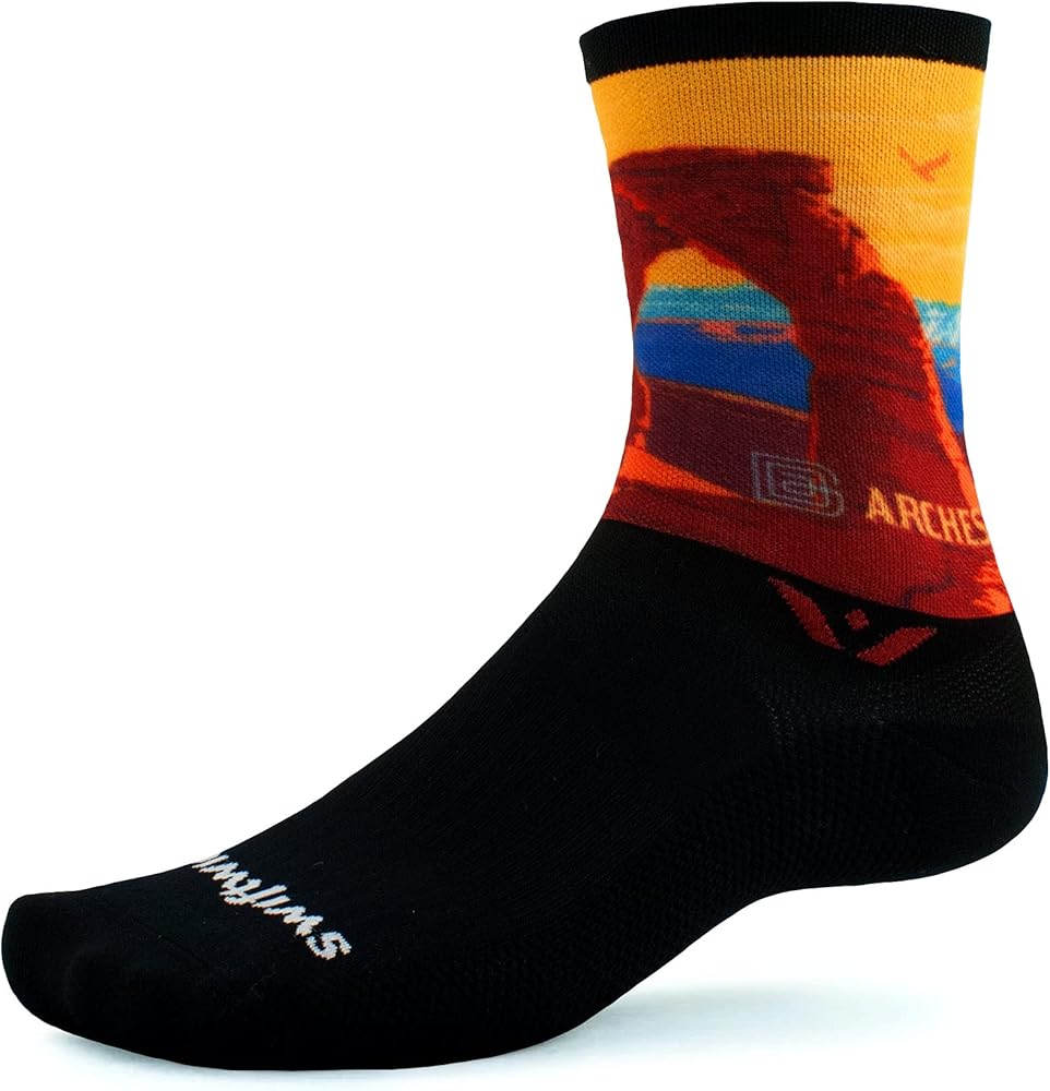 Swiftwick VISION IMPRESSION Crew, National Parks Edition, Running, Hiking and Cycling Socks