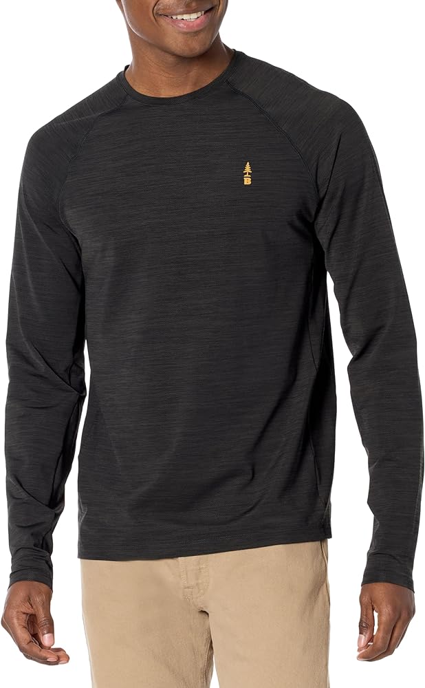 BASS OUTDOOR Men’s Lightweight Long-Sleeve Pullover – Easy-Care Crew Neck