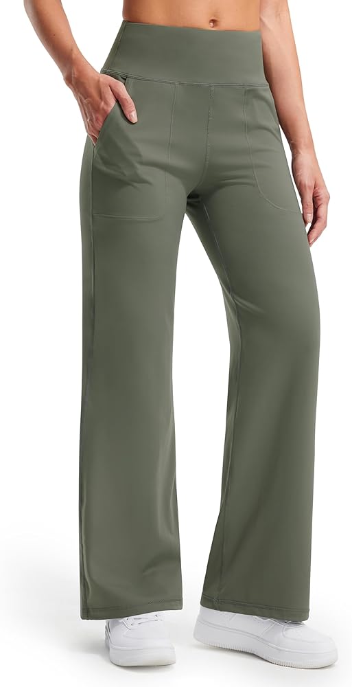 Libin Yoga Pants Women Wide Leg Pants 29"/31" High Waist Comfy Stretch Casual Loose Sweatpants Women with Pockets