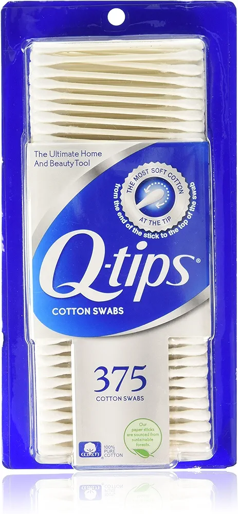 Q-Tips Cotton Swabs 375 Count (3 Pack)