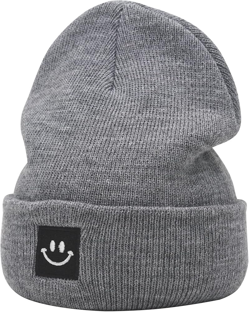 Knit Cuffed Beanie Hat for Men Women
