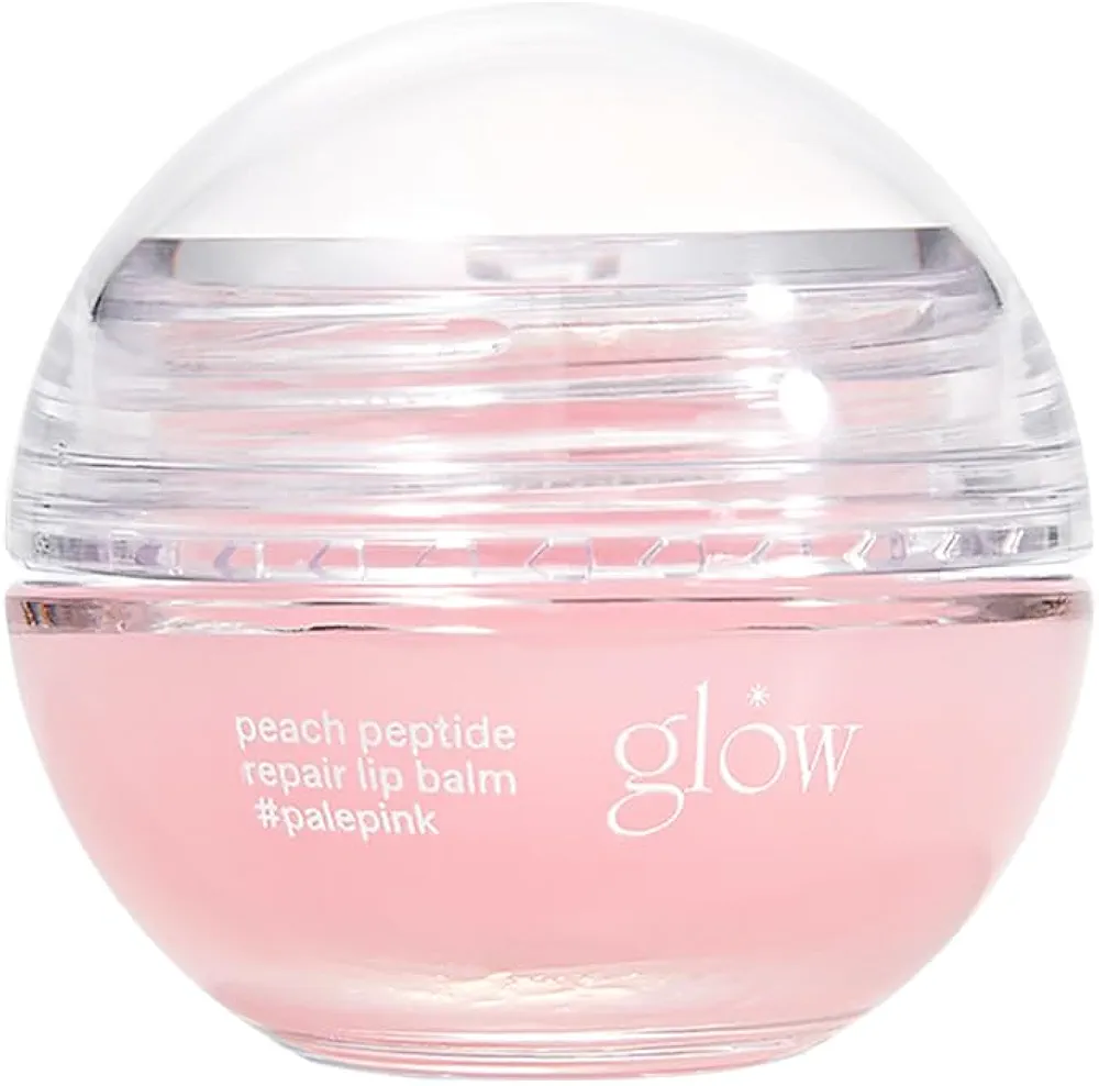 glow peach peptide repair lip balm #palepink : Cruelty-Free & Artificial Fragrance-Free, Essential Oil-Free, Nourish & Moisturize Lips with Peach Flavored Lip Balm, 0.3 oz