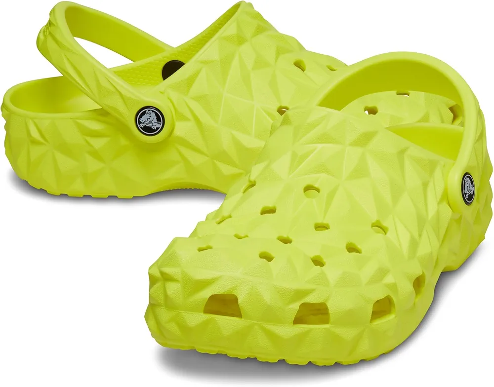 Crocs Unisex-Adult Classic Geometric Clogs, Acidity, 14 Women/12 Men