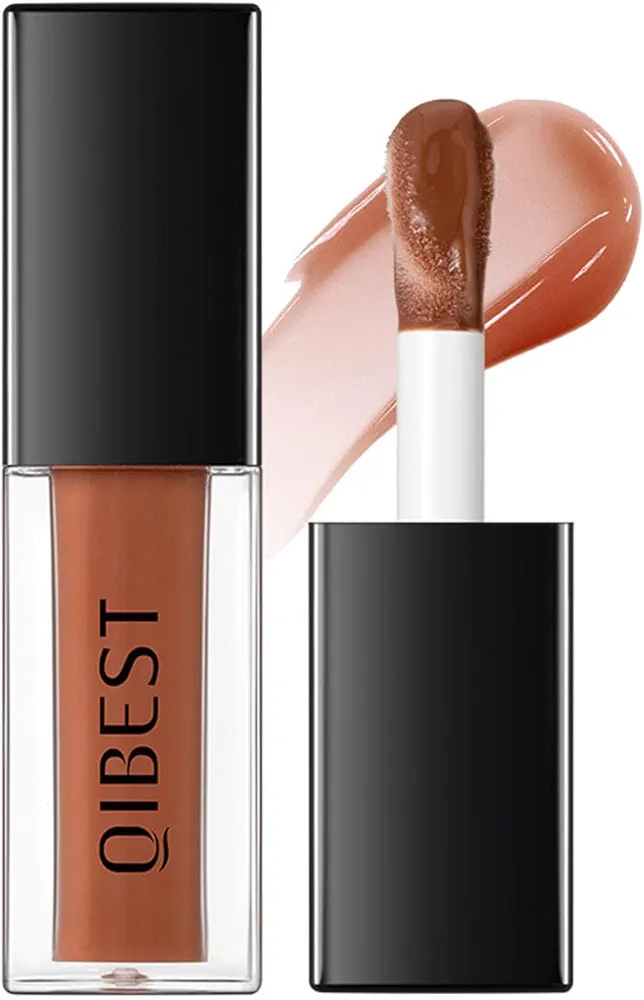 Lip Oil Glow Reviver, Plumping Lip Gloss, Big Brush Head Hydrating Lip Glow Oil, Nourishing Tinted Lip Oil for High-shine Finish, Long Lasting Non-sticky Fresh (5#)