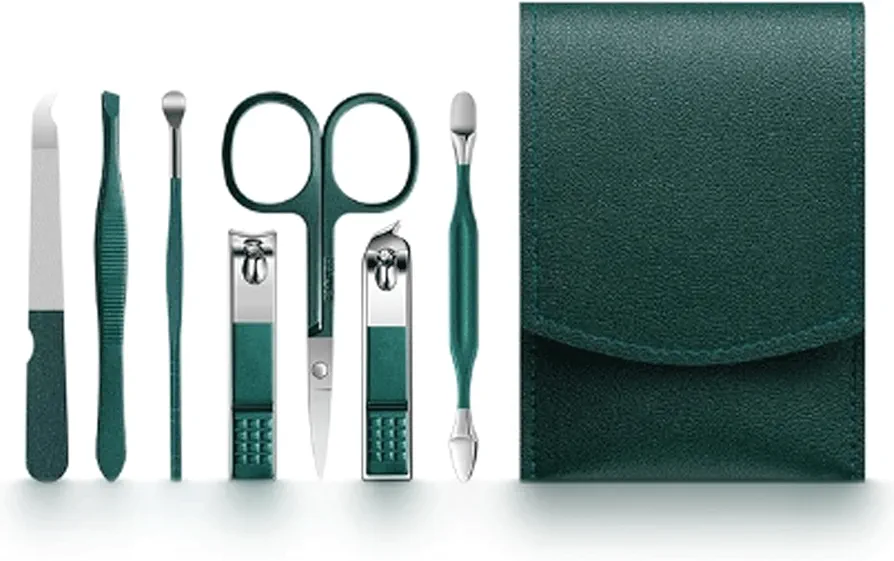 esmen 7 Pcs Colour Nail Clipper Set Pedicure Kits Eyebrow Scissors Portable Luxury Manicure Sets Personal Care Tools Manicure Set
