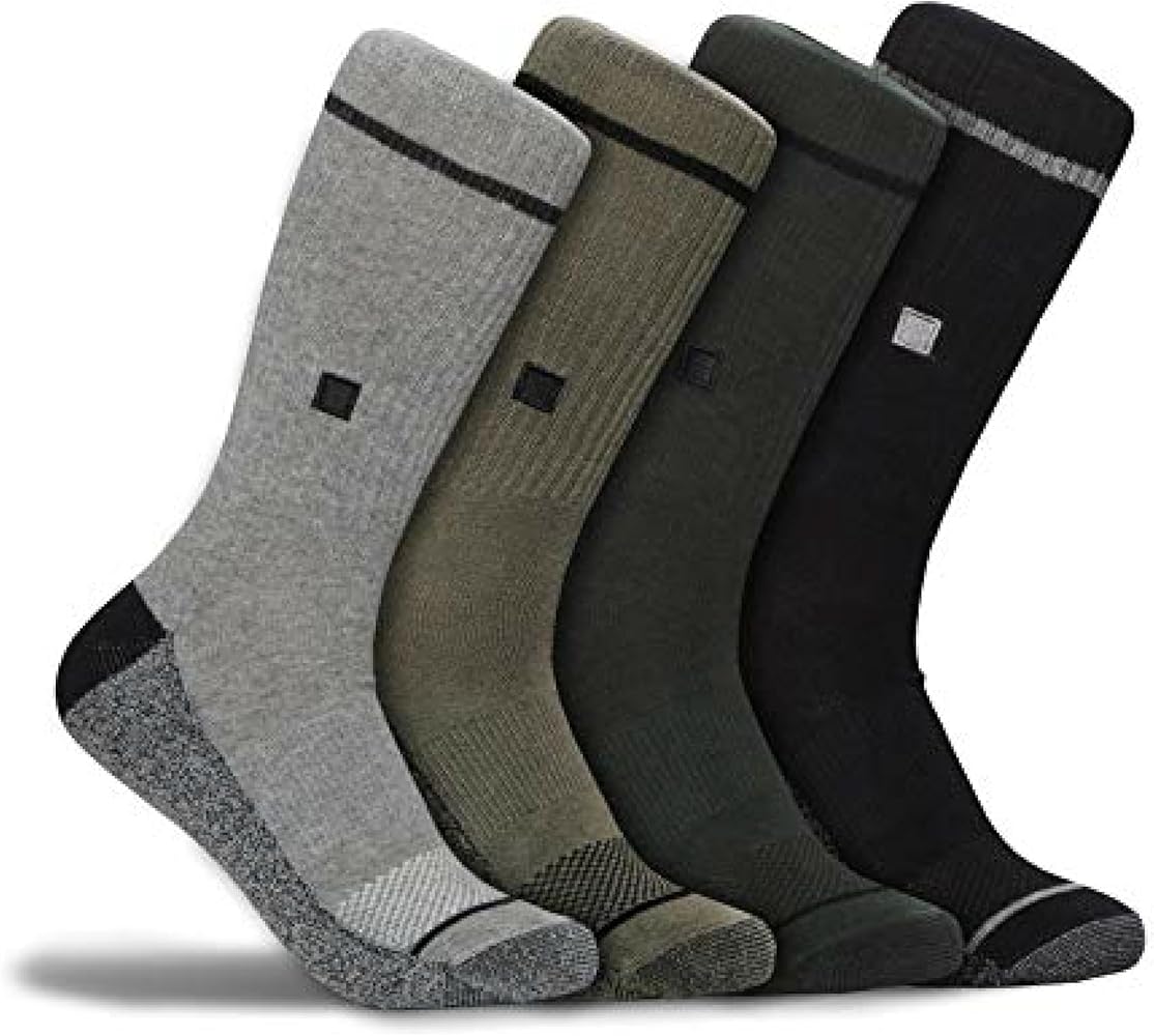 Work & Wear True Fit Impact Cushion Sock | Moisture-Wicking Breathable 360° Support | Comfortable Work Socks for Men & Women
