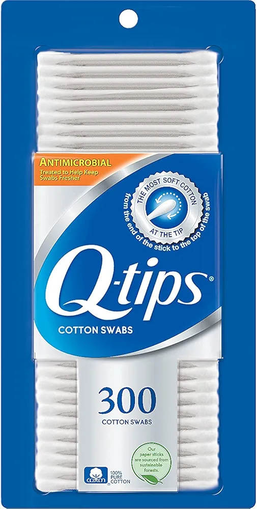 Q-Tips Cotton Swabs, 300 each (Pack of 3)