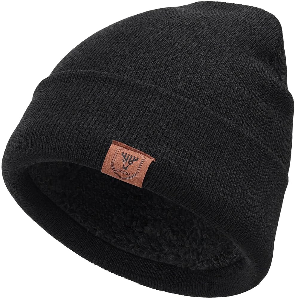 OZERO Winter Beanie Daily Hat - Thermal Polar Fleece Ski Stocking Skull Cap for Men and Women