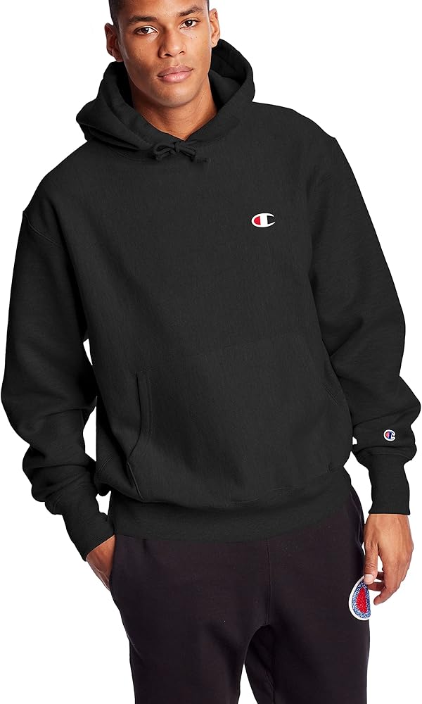 Champion Men's Hoodie, Reverse Weave, Fleece Comfortable Pullover Sweatshirt For Men