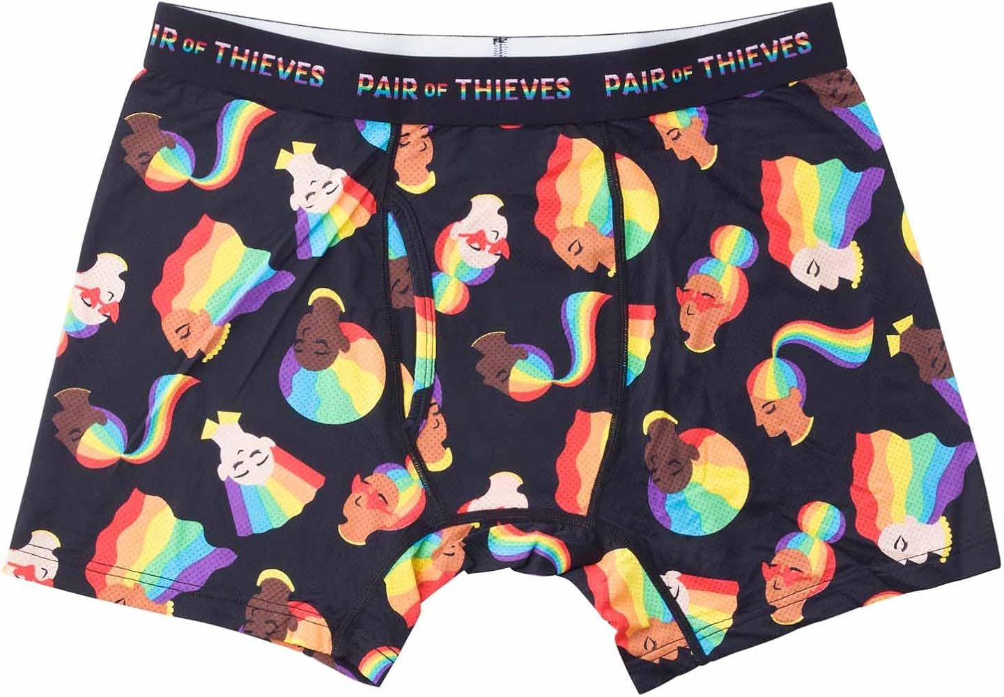 Pair of Thieves Super Soft Men’s Pride Boxer Briefs, Breathable Gay Pride Underwear with Moisture-Wicking, Quick Dry Fabric