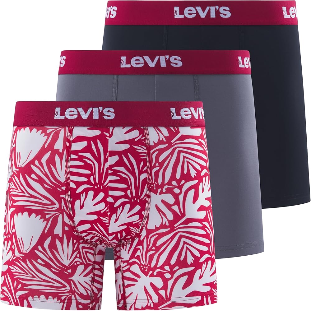 Levi's Mens Underwear Microfiber Boxer Brief for Men Ultra Soft 3 Pack
