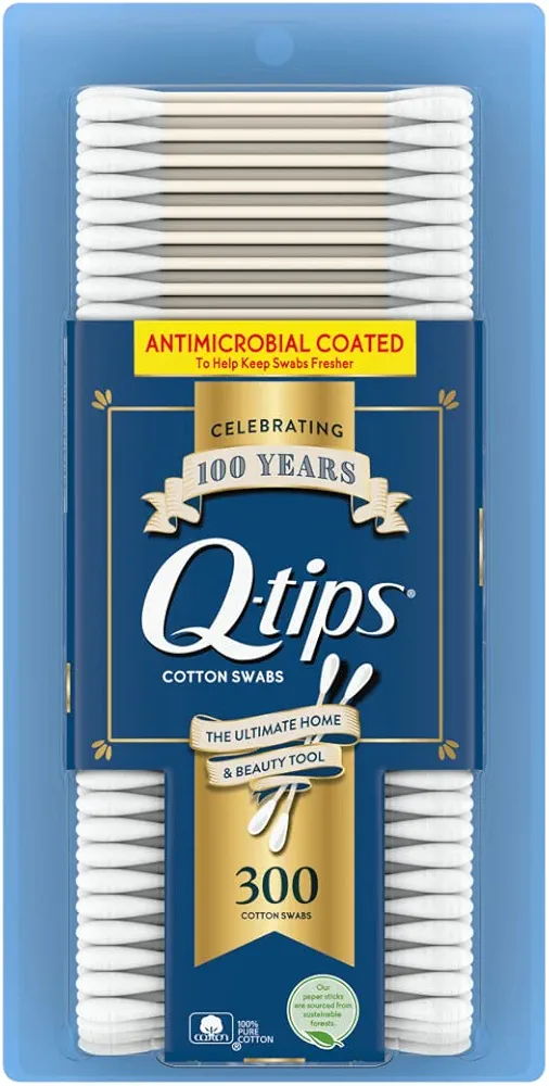 Q-Tips Anti Microbial Cotton Swabs - 300 ct - 2 pk