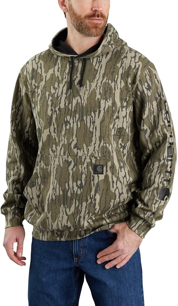 Carhartt Men's Loose Fit Midweight Camo Sleeve Graphic Sweatshirt