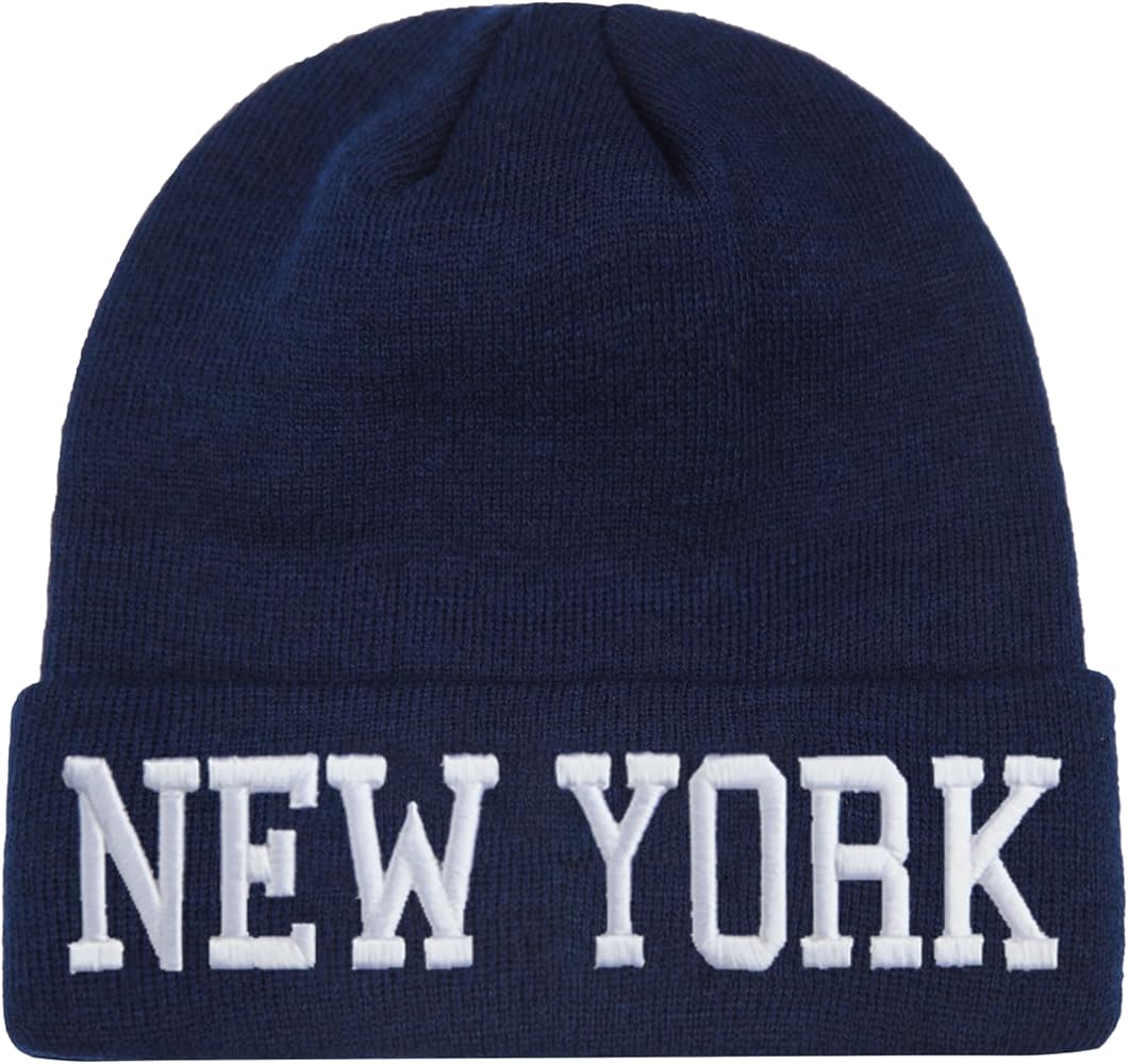 Classic Knit Beanie Hat for Women Men, Soft Stretch Cuffed Winter Thick Hats Skiing Beanies