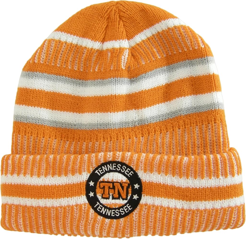Tennessee Knitted Plush Lined Varsity Cuffed Hat with Seal
