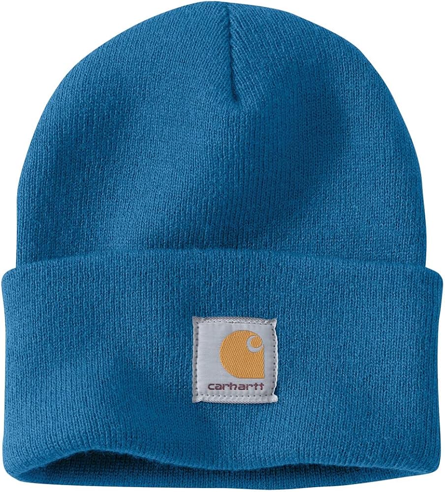 Carhartt Men's Knit Cuffed Beanie, Marine Blue,One Size