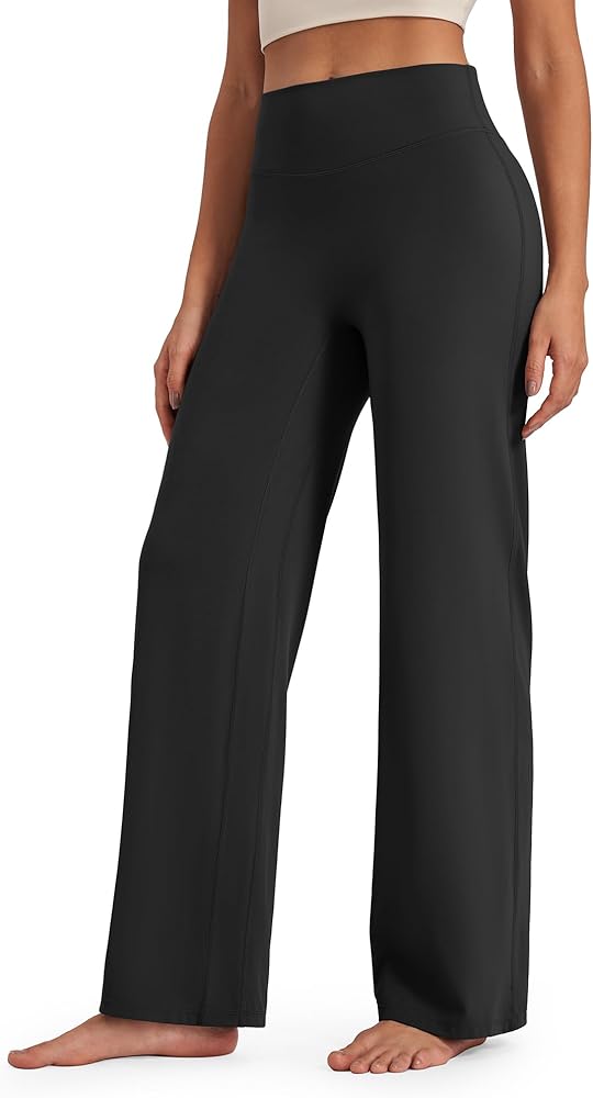 G4Free Barefeel Wide Leg Pants for Women High Waisted Loose Casual Dress Work Yoga Pants 29"/31"/33"