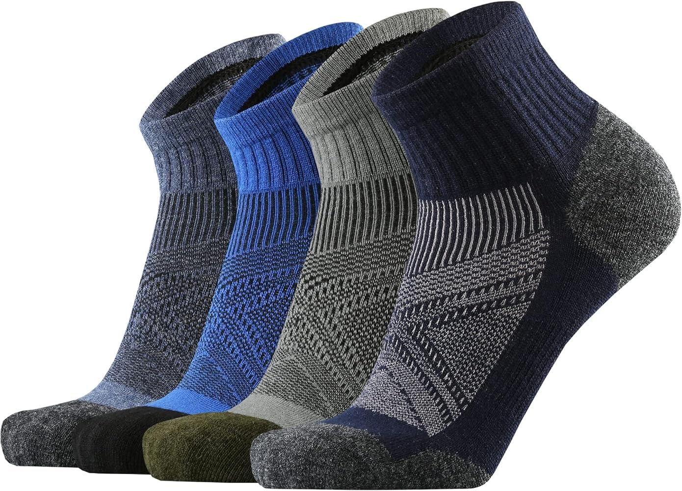 ONKE Merino Wool Low Cut Quarter Socks for Men Outdoor Trail Running Hiking Hiker All Season with Moisture Wicking Control