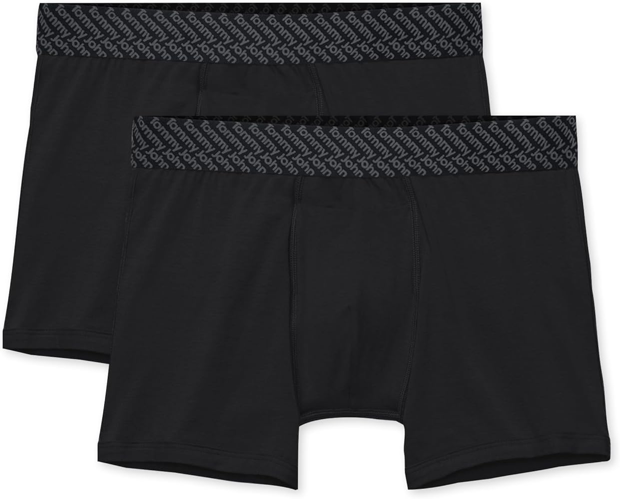 Tommy John Men’s Trunk 4” Underwear - Cotton Basics Boxers with Supportive Contour Pouch -Naturally Breathable Stretch Fabric