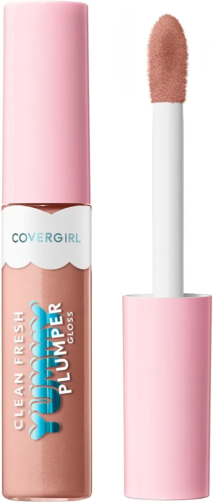 Covergirl Clean Fresh Yummy Gloss, 760 Snow Place Like Home, Plumper Gloss, Shiny Gloss, Vegan Formula, Volumizing Lip Plumper, Easy to Apply, Minty Flavor, 0.33oz