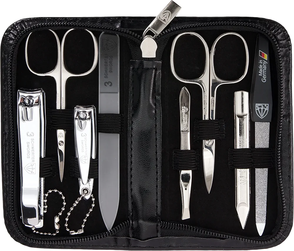 3 Swords Germany Solingen Manicure Pedicure Set Nail Care Kit Made in Germany