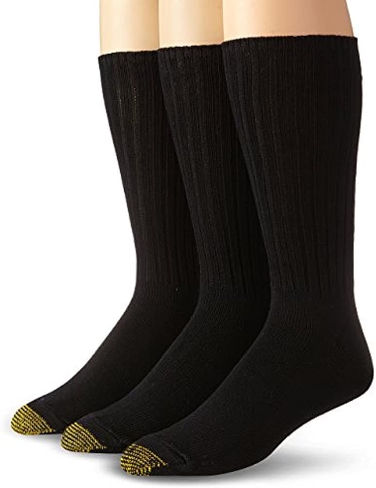 GOLDTOE Men's Cotton Fluffies Crew Socks