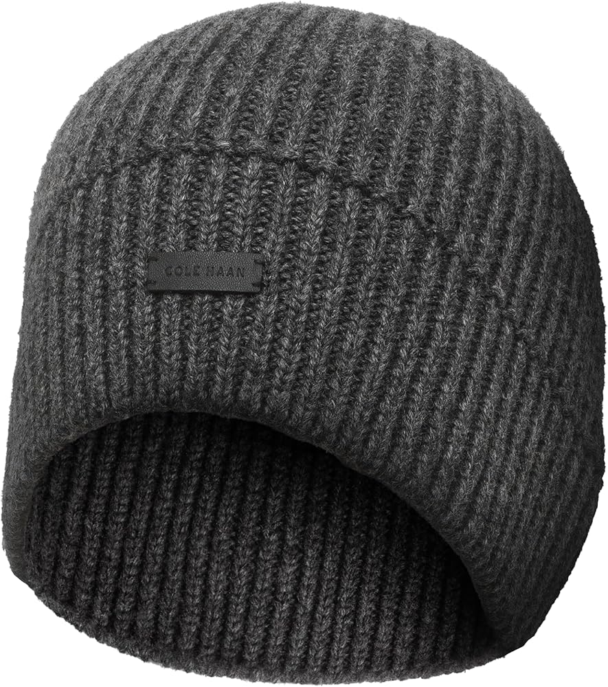Cole Haan Knit Beanie for Men, One Size - No Cuff Design, Luxe Comfort and Premium Lasting Quality for Everyday Style