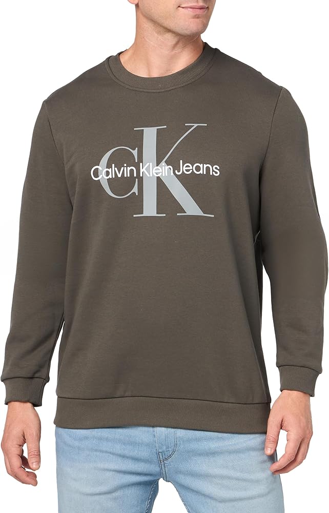 Calvin Klein Men's Monogram Logo Crewneck Sweatshirt