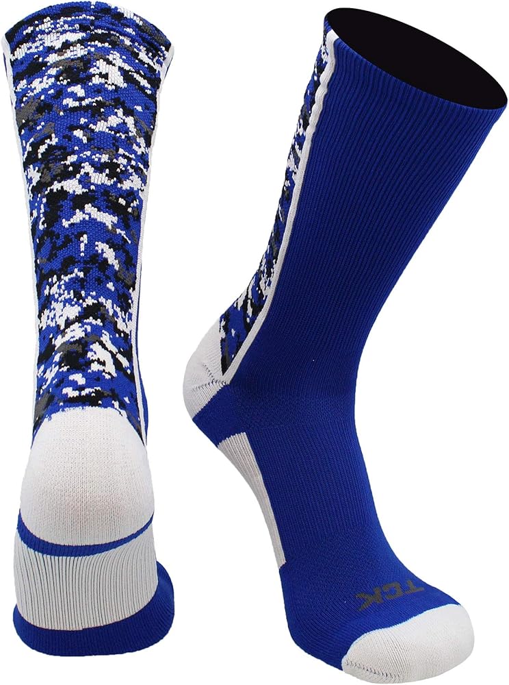 TCK Athletic Crew Socks Digital Camo Football Basketball Lacrosse