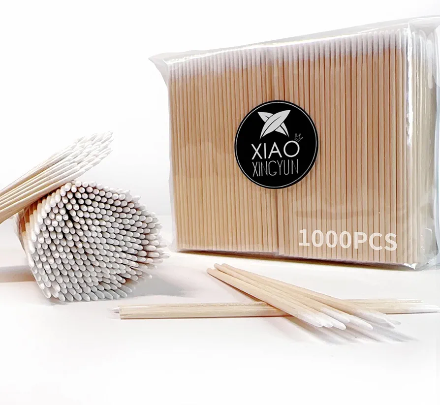 1000PCS Pointed Cotton Swabs - Precision Tip Cotton Swabs - 4 Inch Microblading Cotton Swabs - Microblading Cotton Buds for Eyebrow Eyelash Extensions, Makeup, Nails, Tattoo Permanent Supplies, Craft