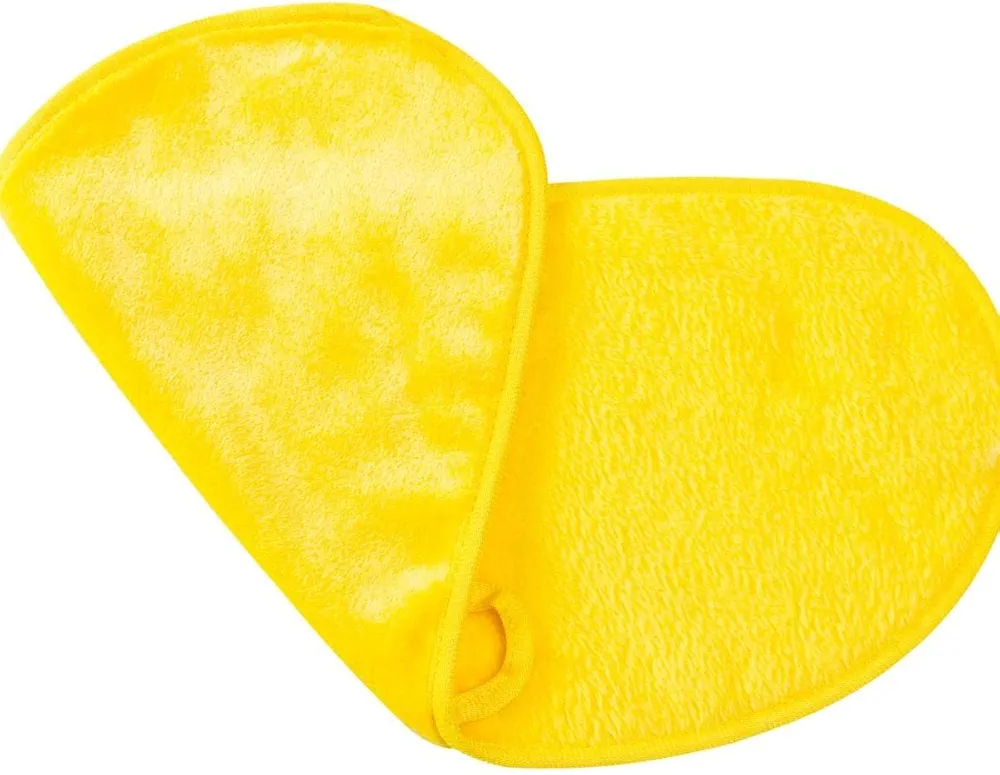 Makeup Remover Face Cleansing Cloth - Chemical-free Microfiber Reusable Facial Clean Towel, Remove Makeup Instantly with Only Water (1 Yellow)