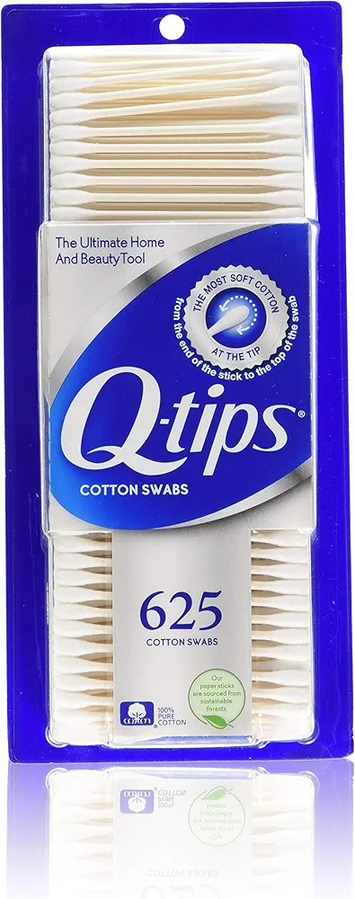 Q Tips Cotton Swab Size 625ct Q Tips Cotton Swab 625ct each ( Pack of 5)
