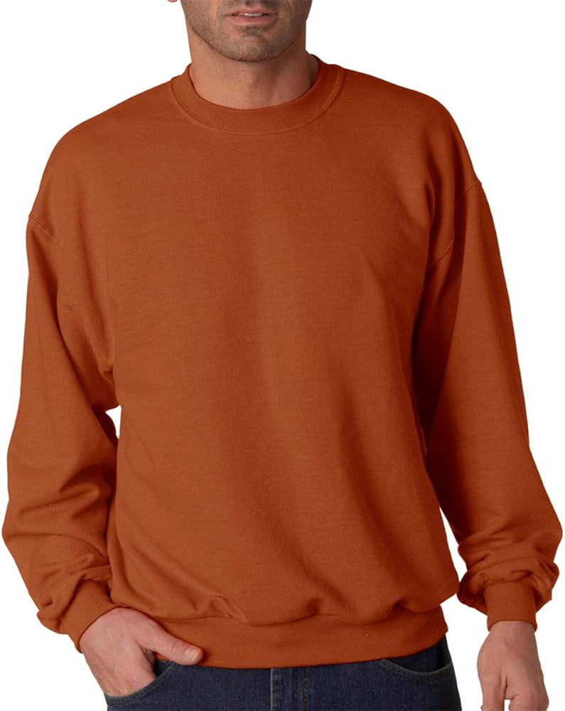 Jerzees Men's NuBlend Crew Neck Sweatshirt, Texas Orange, Large