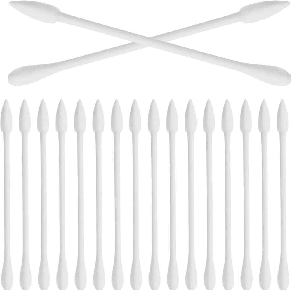 NOLITOY Cotton Swabs 30pcs Disposable Cotton Swabs Bamboo Sticks Double Tipped Natural Cotton Buds Ear Clean Tools for Makeup Cleaning