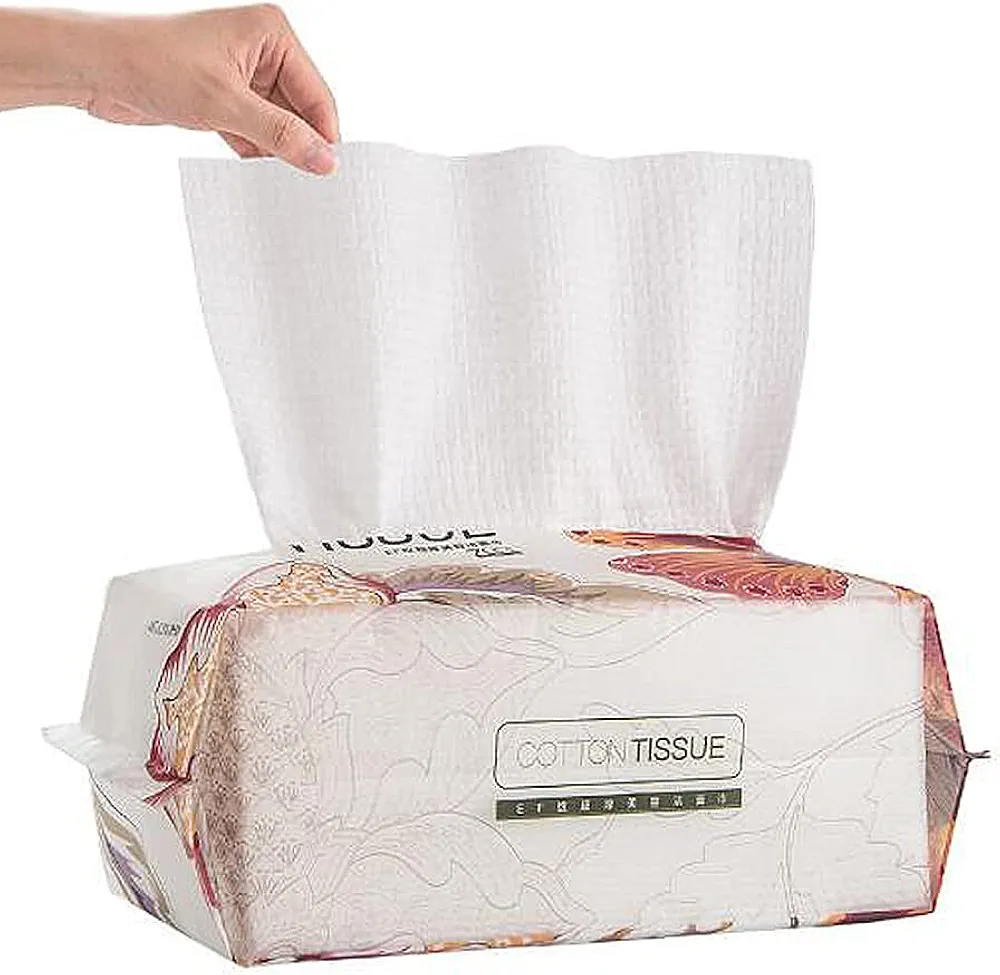 OUGEER 70 pieces/Pack Disposable Cleaning Face Towel, Non-woven Fabric Disposable Wipers Washcloths, Makeup Facial Soft Pads, Disposable Beauty Towels,Thickened Version
