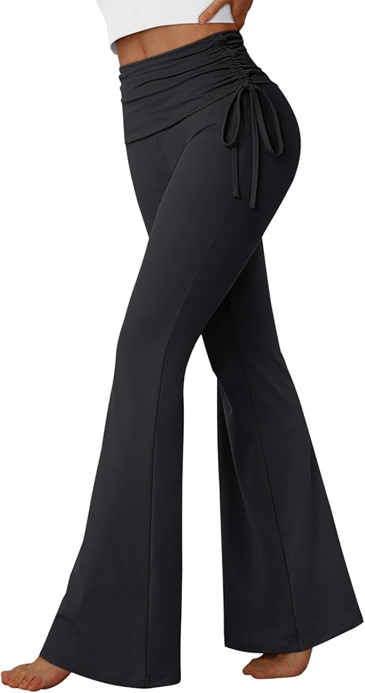 Trendy Queen Women Flare Yoga Pants Y2k Leggings High Waisted Workout Pant Trendy Fall Fashion 2025