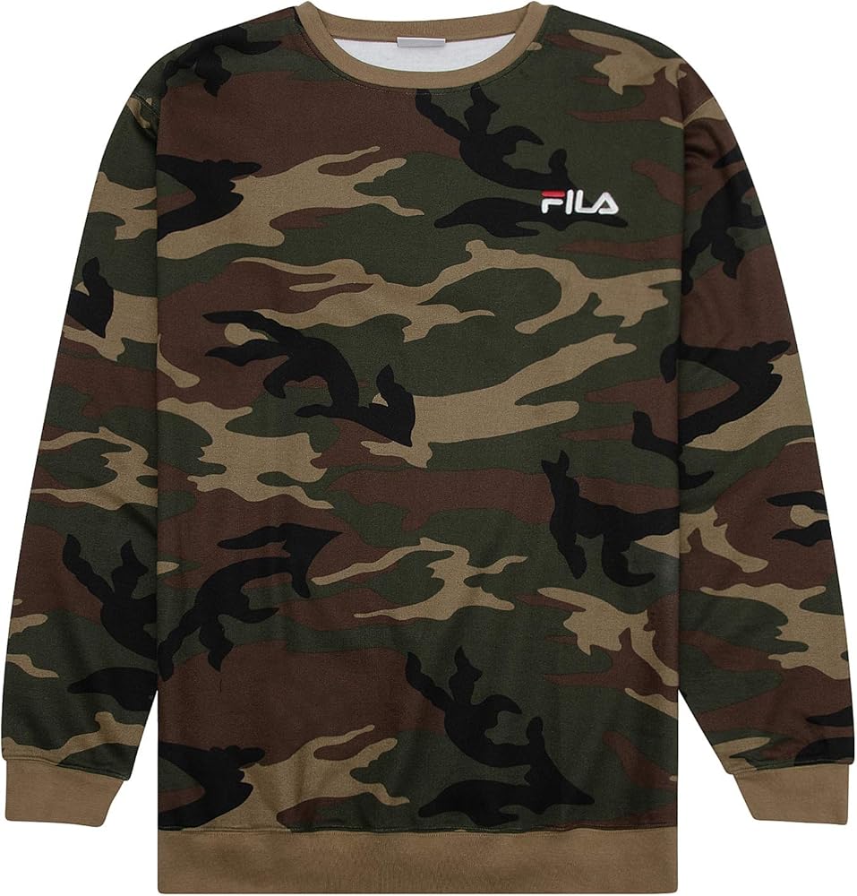 Fila Big and Tall Sweatshirts for Men – Fleece Oversized Crewneck Sweatshirts