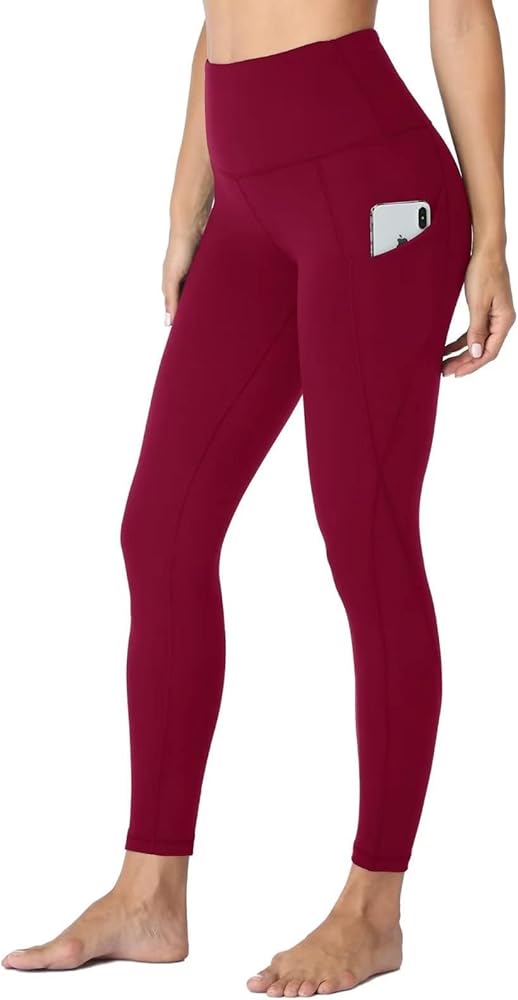 HLTPRO Leggings with Pockets for Women(Reg & Plus Size) - High Waist Tummy Control Yoga Pants with Pockets for Workout