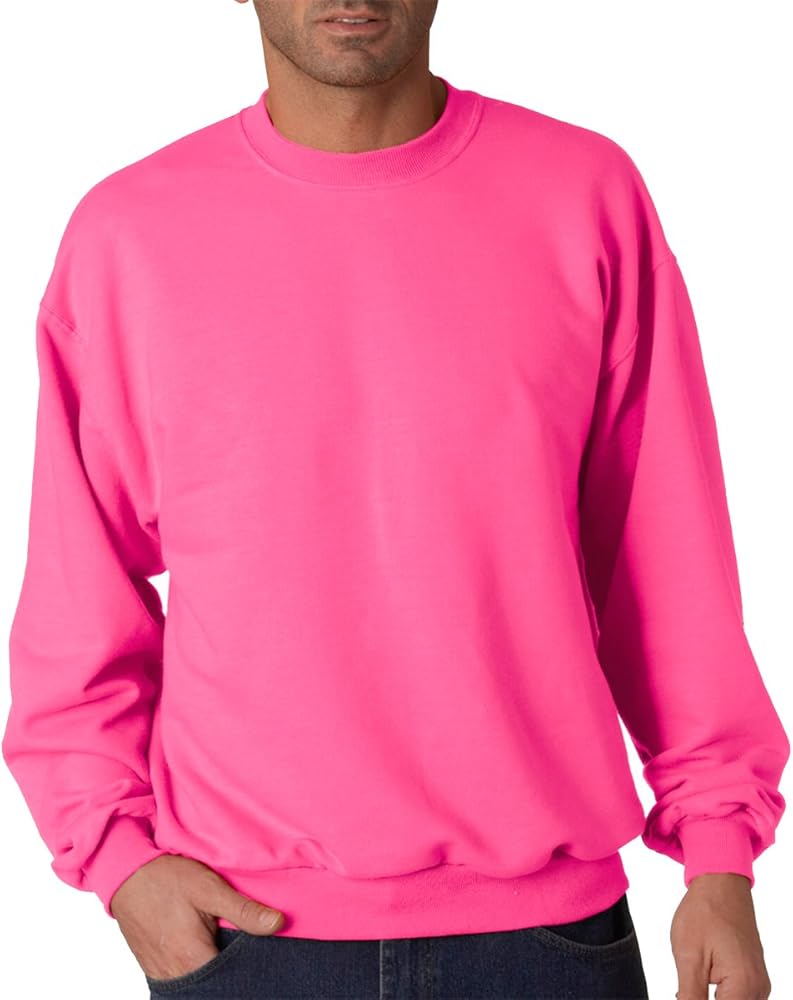 Jerzees Adult 8 oz. NuBlend® Fleece Crew 4XL NEON PINK