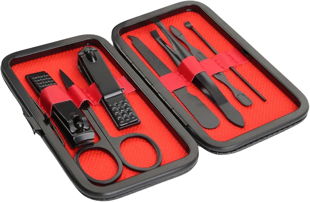 NXVX Manicure Set - Professional Nail Clippers Kit, Personal Care Grooming Kit, Perfect Gifts for Men, Husband, Boyfriend, Father, and Parent