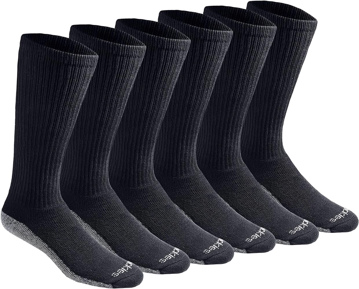 Dickies Men's Dri-Tech Moisture Control Boot-Length Socks, Available in L-XL (6, 12 Pairs)