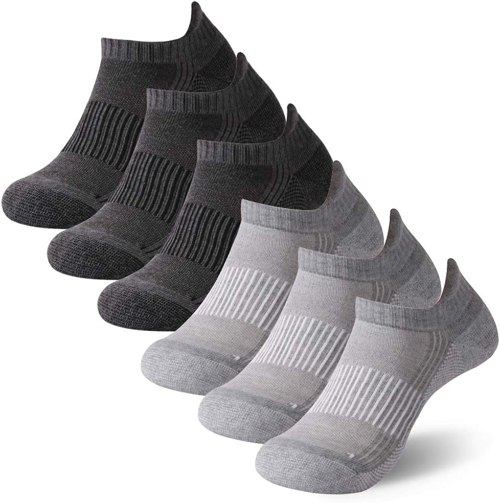 FOOTPLUS Copper Compression Socks,Unisex Cushioned Sole Arch Support Athletic Ankle/Crew Running Hiking Socks